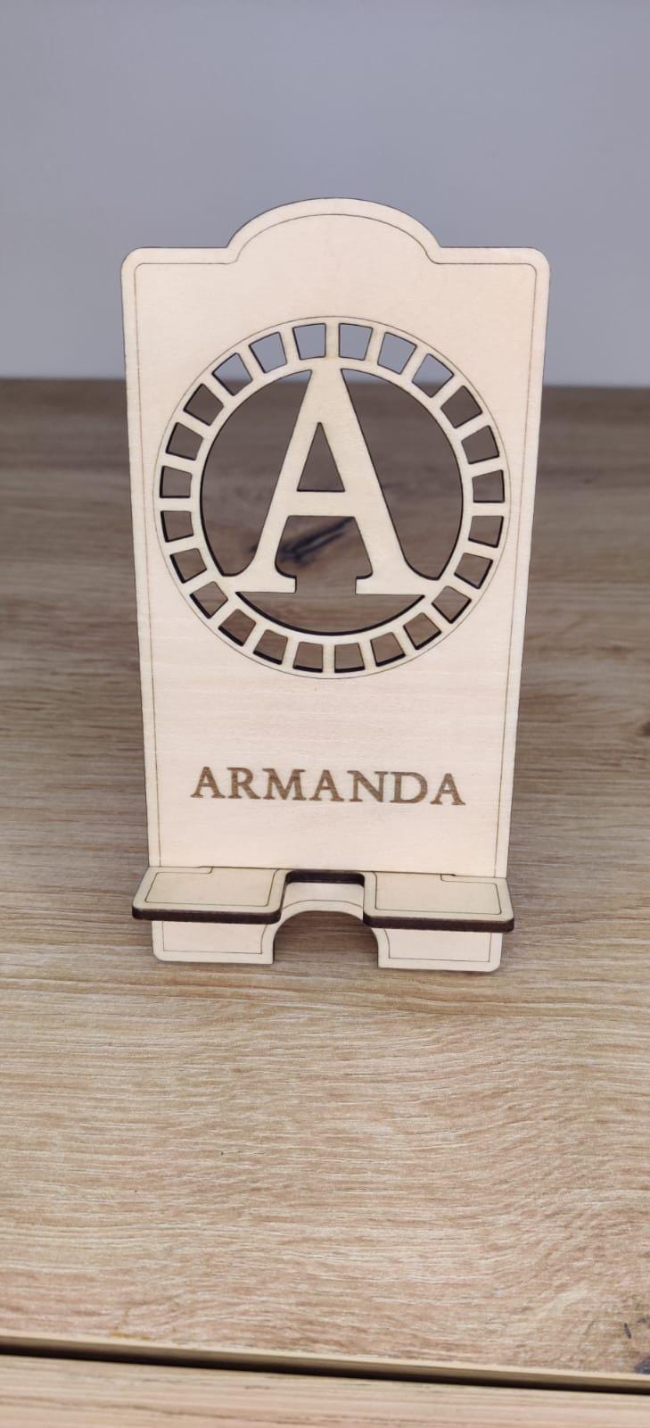 Monogram personalized phone holder