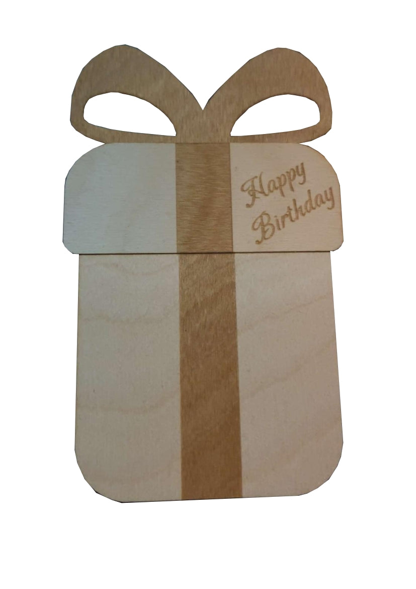 Wooden gift card holder box