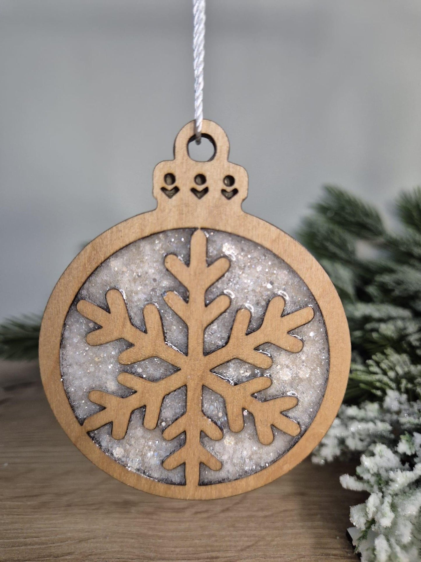 Resin and wood Christmas Tree Decoration