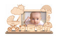 Wooden laser engraved baby photo frame