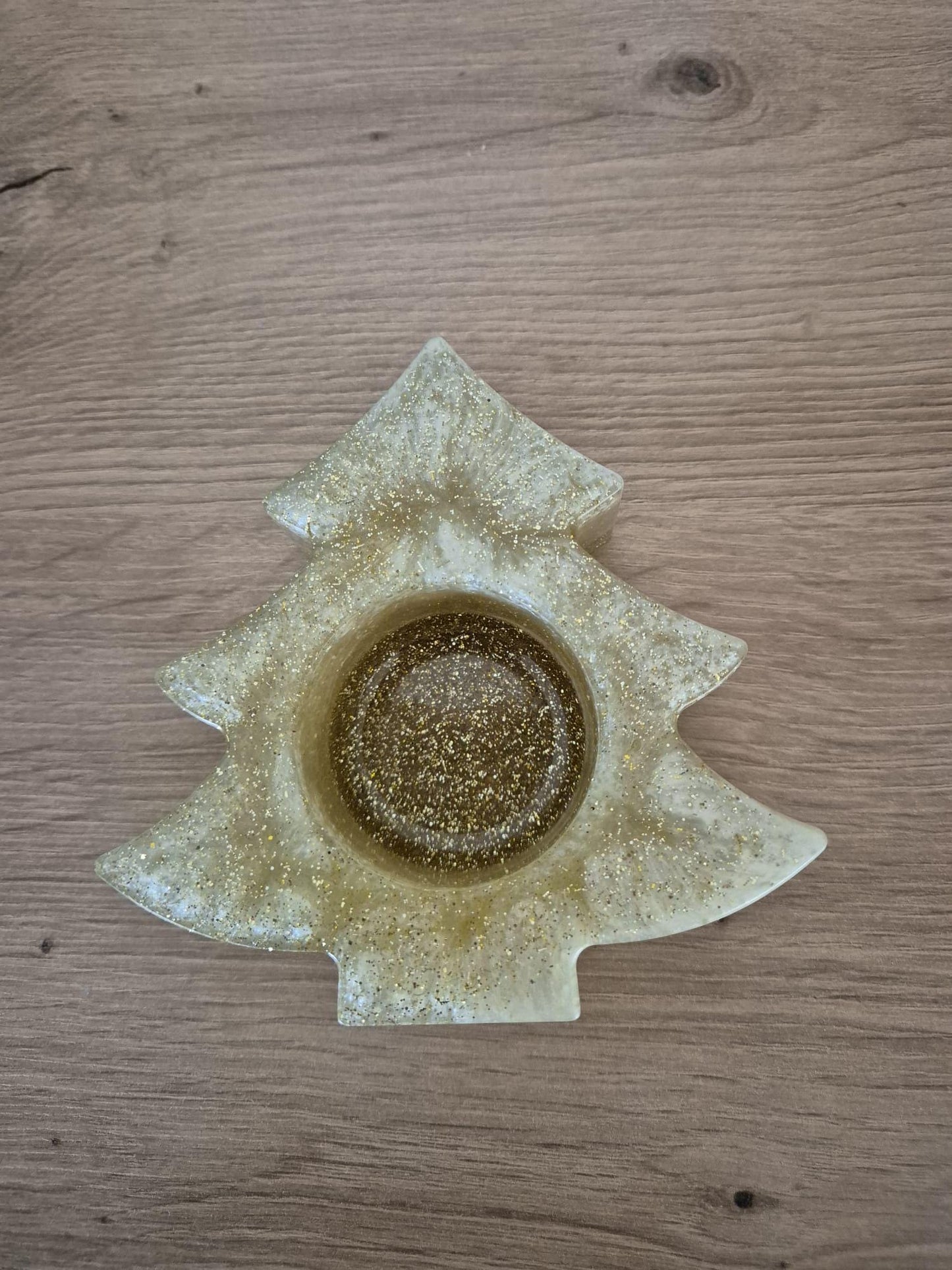 Handmade resin Christmas Tree Tealight holder Decoration